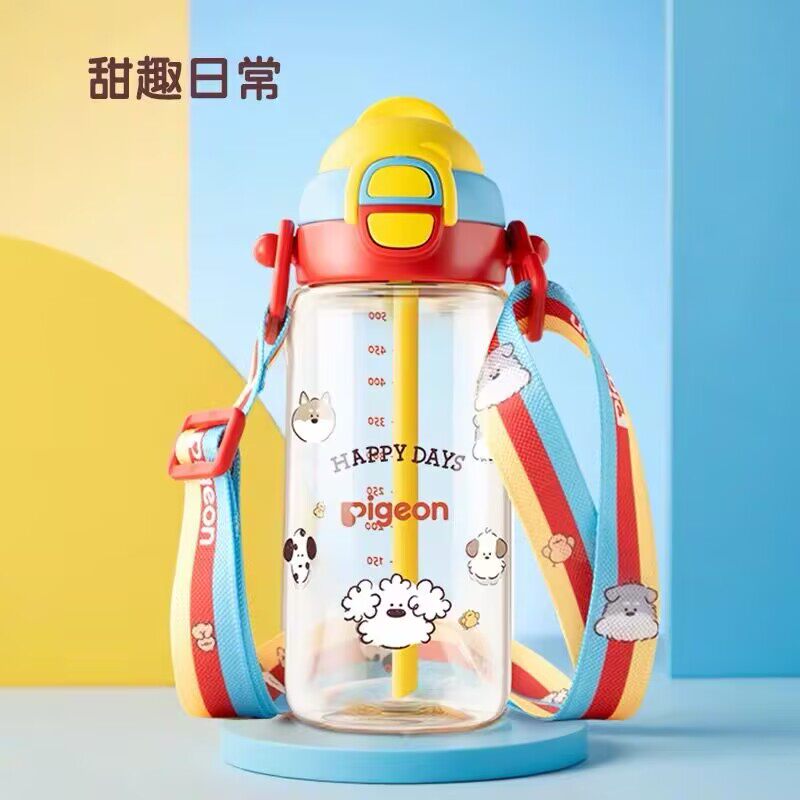 товар из китая 贝亲学饮杯吨吨杯直饮官方婴儿带把手重力球正品熊猫儿童吸管水杯 Pigeon
