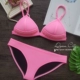 Nóng mới ban đầu duy nhất thương hiệu lớn rắn màu áo tắm bikini bằng nhựa tổng hợp mùa hè 2020 đồ bơi bằng nhựa tổng hợp - Bikinis