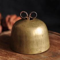 Antique Qing Dynasty Bao Lao Bao real copper bell door bell handmade patina moistening ring sound pleasant to the ear