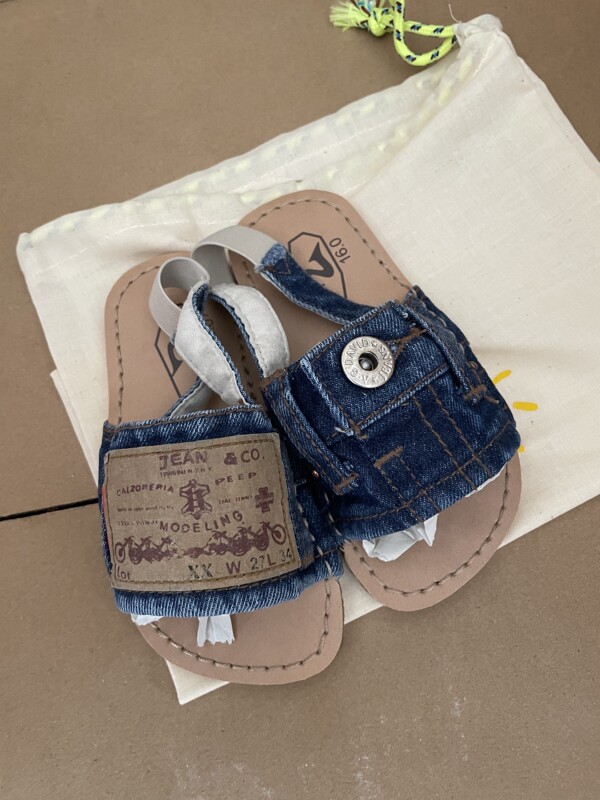 Japanese Niche Zoom Second-Hand Children's Sandals Denim Casual Boys and Girls Baby Parent-Child Slippers Sandals