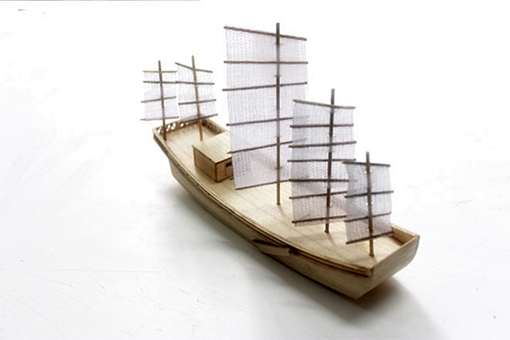 Trung quốc cổ ship Tong bằng gỗ cát mô hình thuyền lắp ráp tĩnh DIY câu đố bộ dụng cụ khoa học trẻ em cung điện thiết bị đào tạo đồ chơi cho trẻ em
