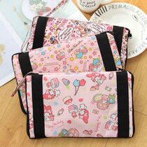 Creative cute large capacity portable foldable cartoon pattern travel bag luggage bag travel bag
