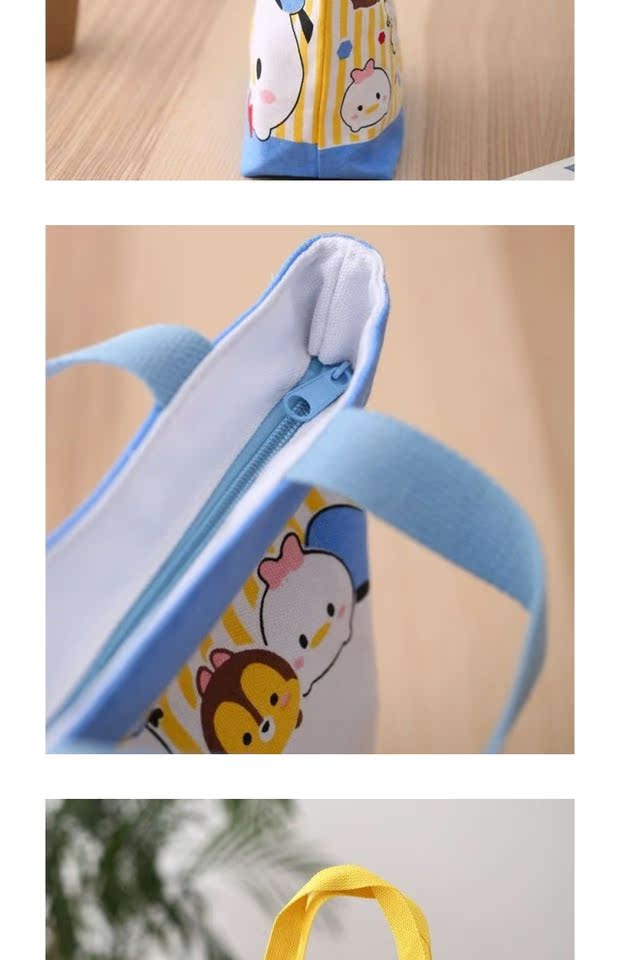 Mới phim hoạt hình dễ thương vải hộp ăn trưa túi giản dị túi ăn trưa nhỏ xách tay túi đơn giản nữ sinh viên túi tote - Hộp cơm điện sưởi ấm hộp com hâm nóng lock&lock