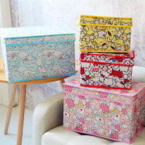 Creative cute cartoon pattern hard surface covered foldable household sundries storage box Storage box storage box