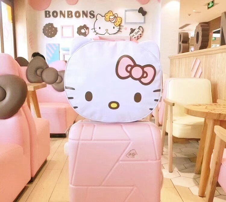 Cartoon túi du lịch túi du lịch công suất lớn đơn giản và nhẹ túi hành lý du lịch khoảng cách ngắn có thể được đặt trường hợp xe đẩy túi xách tay ba lô du lịch nữ