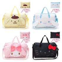 Cartoon foldable duffel bag handbag Casual shoulder bag Trolley travel coating storage bag Packing bag female