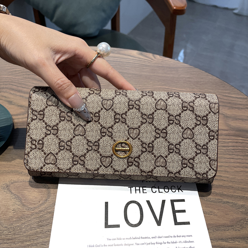 Women's Wallet 2026 New Card Holder Long Leather Wallet Niche Design Wallet Document Organizer Stylish Versatile High-End