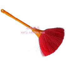 The dust sweep is sweeping for the table.