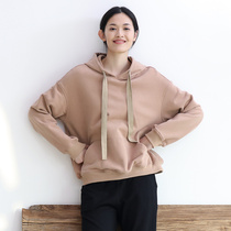 Sishan Wen also inclined Hui relaxed and happy live Xinjiang long-staple cotton simple casual hooded clothes thick autumn women