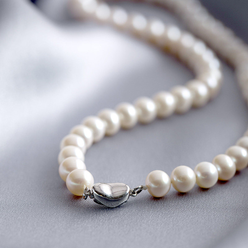 Monastery Mountain Wen also immortal natural fresh water pearl necklace with intense light near full and large grain for millions of years classic