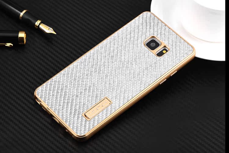 iMatch Luxury Aluminum Metal Bumper Carbon Fiber Back Cover Case for Samsung Galaxy Note 7 N9300