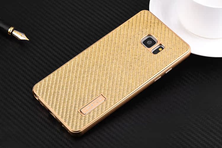 iMatch Luxury Aluminum Metal Bumper Carbon Fiber Back Cover Case for Samsung Galaxy Note 7 N9300