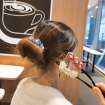 Sweet and lazy person Balls Head Flowers Disc Hair Divine Instrumental Disc Hair Jane about Little Fresh Girl Flower Hair Card-issuing Head Ornament