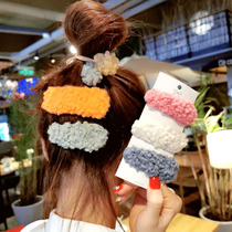 Winter girl heart solid color plush bbclip South Korea sweet Net red hair card side clip Bangar clip side hairclip headgear