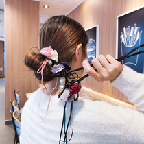 Sensuo Flowers Disc Hair Rod Divine Instrumental Sweetness 100 Lap Sloth Balls head disc Hair Sticks with Hair Leather Fascia Flower Bud