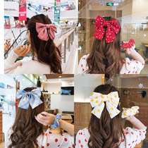 Korean version of Big Bow hairclip simple female adult back spring clip headdress cross clip hairpin JK student headdress