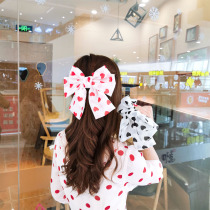 Japanese Net Red big bow hairclip back head hair accessories cross clip spring clip sweet hair clip clip headwear hair accessories
