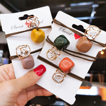 Sweet Net red hair rope candy color head rope hair sleeve hair leather band adult Forest Hairband headwear hair accessories