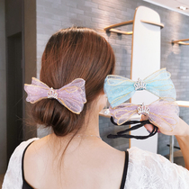 Cute Little Princess Bow Tie Crown Disc Hair Rod Choreography Girl Unhurt Hair Accessories Baby Pills Head Disc Hair Deity