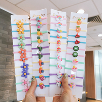 Sweet and beautiful baby Zhair leather gluten head rope Girl Child small rubber band Rubber Hair Ring Hair Girl Hair Dressing not Hurt Hair