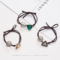 Korean simple elegant gem hair rope sweet Joker tie hair rubber band hair head rope Hairband girl hair accessories