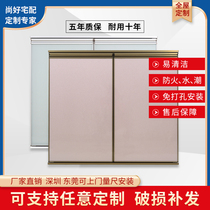 橱柜门定制铝合金带框晶钢门板钢化玻璃厨柜门定做厨房门板灶台门