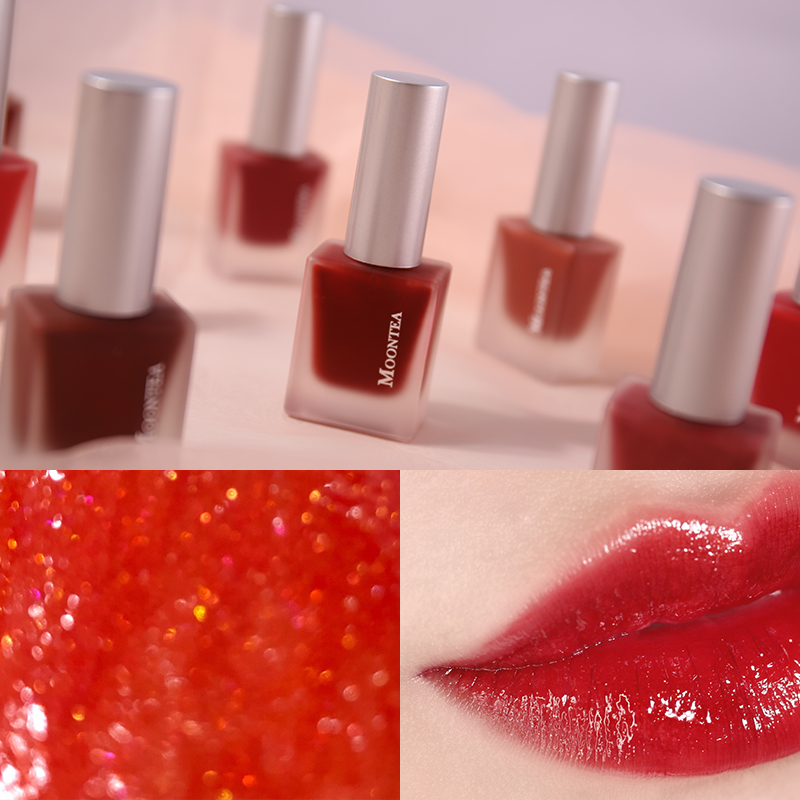 Clear cabin pick up Moontea Lip Glaze Mist with red bean paste Tomato Color Dyed Lipstick Deco BIG CHERRY COLOR