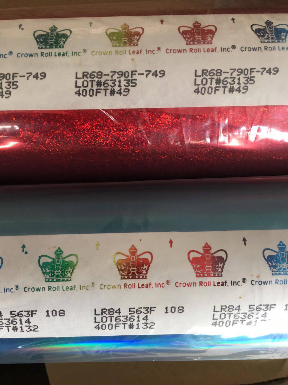 American Crown 790F Laser Red Paper Film Hard Plastic Hot Stamping Paper