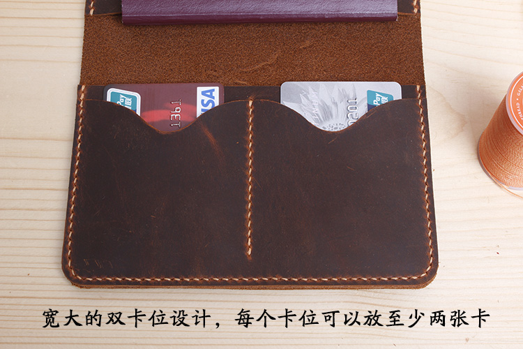 Lớp da hộ chiếu da đầu tiên ở nước ngoài giấy chứng nhận túi Handmade handmade crazy crazy skin skin case túi đeo chéo nữ da mềm