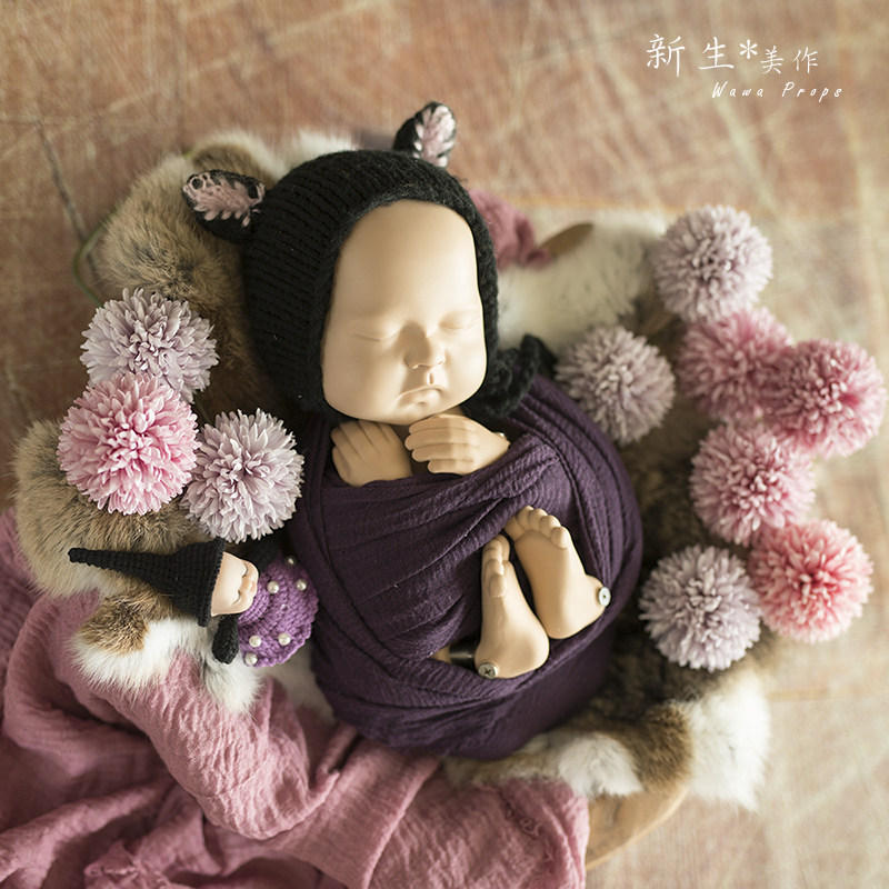 Simulation cute pompom dandelion small flower arrangement children's photography tender color photo girly sweet decoration tea rose