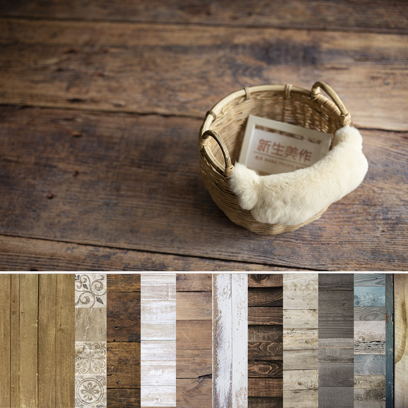 1 2×1 8m soft rubber background cloth newborn photography photo simulation wood grain floor single-sided customization