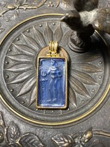 Italy m c sterling silver gilded glazed cameo pendant 825 deposit 412 5