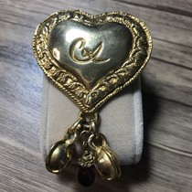 Vintage Christian Lac roix love glass bell brooch 4260 deposit 3000