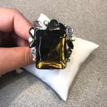 Big-name designer 24k gold-plated high-order sugar crystal open ring 926 deposit 700 non-refundable non-refundable