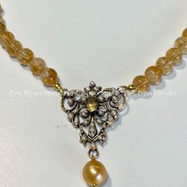 Artist jewelry Anna full circle natural citrine pearl necklace 1580 deposit 1200