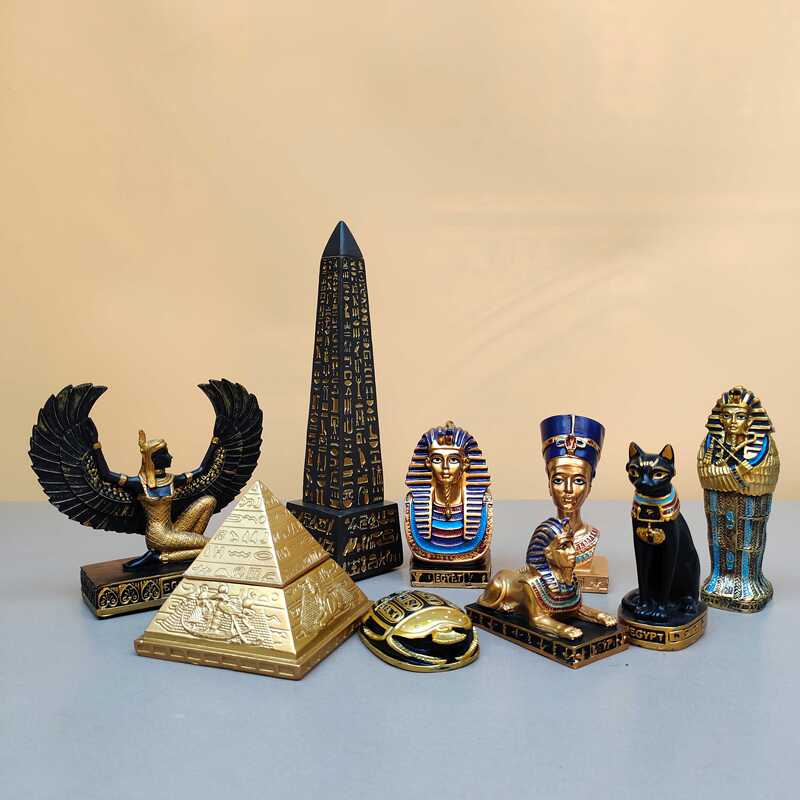 Mummy Figurine, Pyramid Decoration, Egyptian Pharaoh Tourist Souvenir, Scarab Beetle Model Craft Mummy Figurine, Pyramid Decoration, Egyptian Pharaoh Tourist Souvenir, Scarab Beetle Model Craft