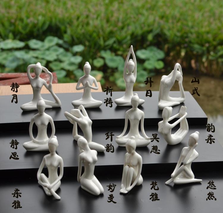 Máy tính để bàn đơn giản tại nhà phòng thu yoga trang trí gốm thủ công yoga đồ trang trí quà tặng Zen đồ trang sức phòng cưới trang trí nhà cửa