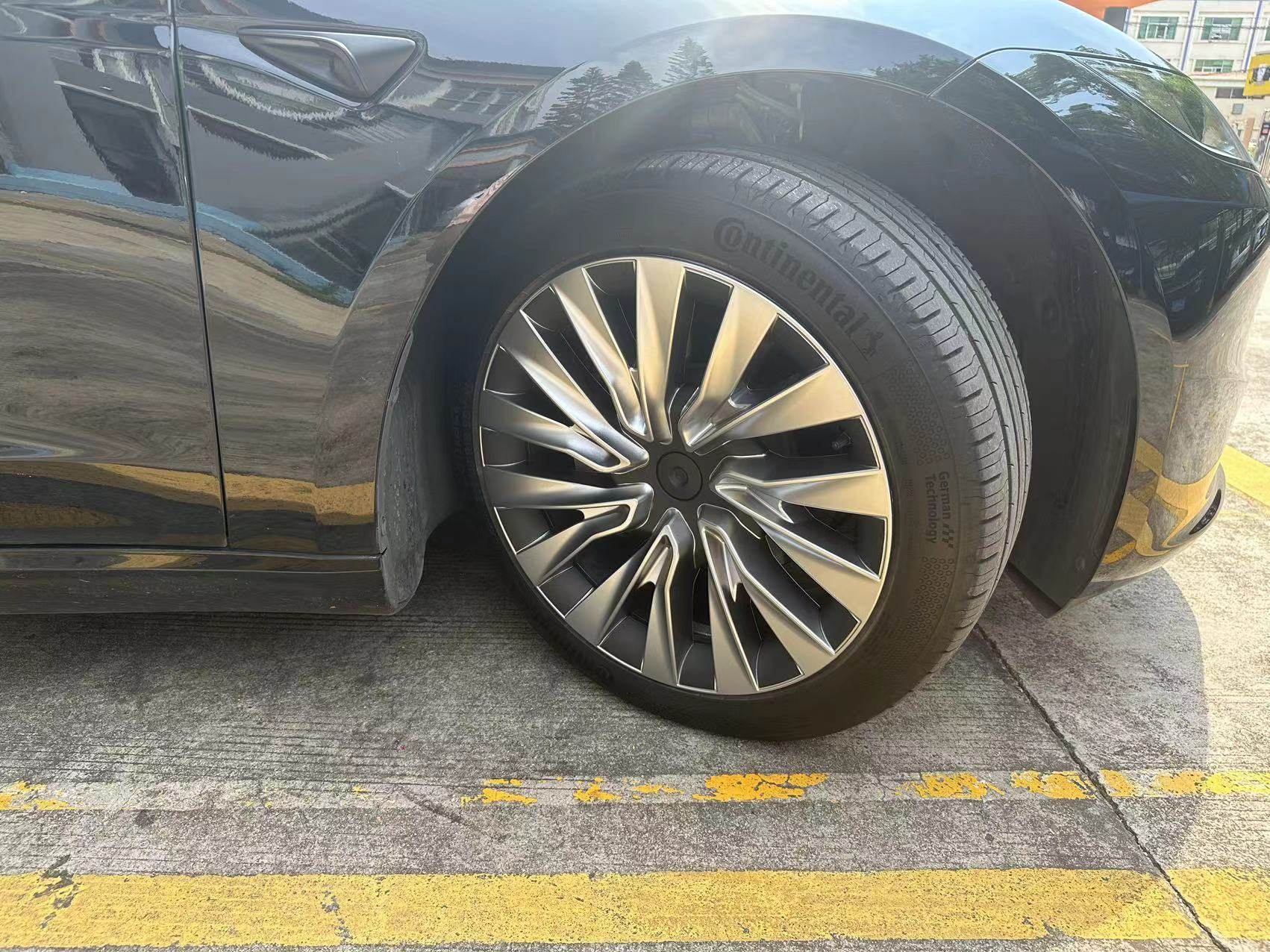 4PCS 18 Zoll Radnabenkappen Für Tesla Modell 3 Highland Version 2024 Leistung Ersatz Radnabenkappe Vollrandabdeckung Zubehör – Detail 12