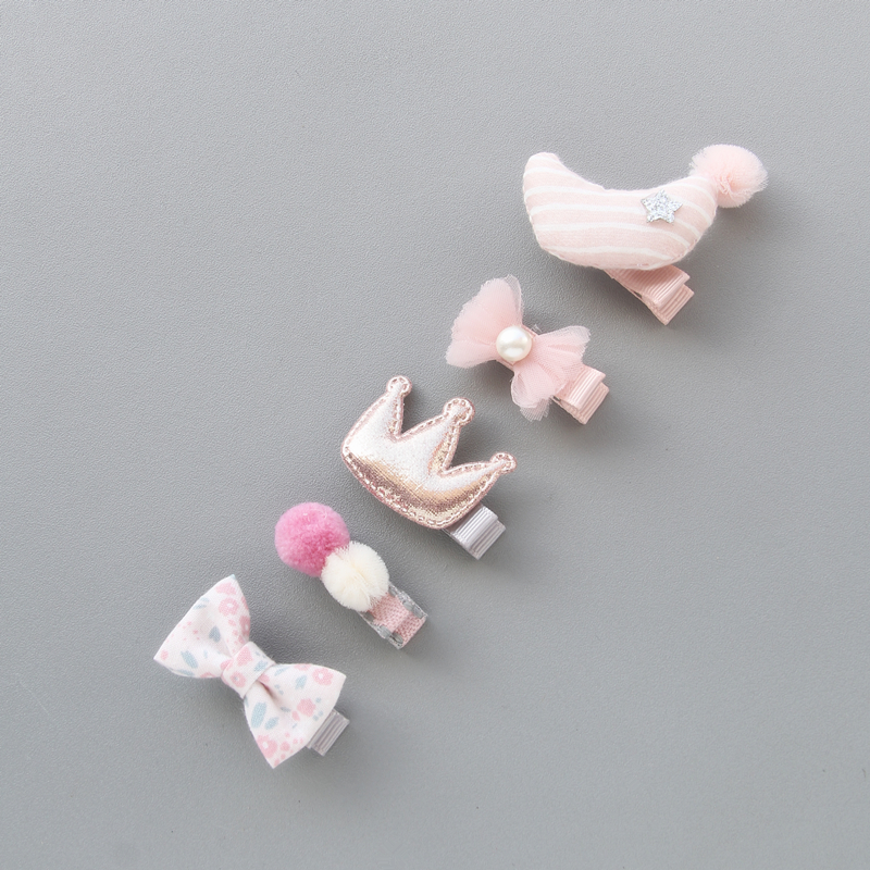 1 nhóm 5 em bé bao gồm tất cả các phim hoạt hình dễ thương clip tóc an toàn cho trẻ sơ sinh kẹp tóc phụ kiện tóc kep toc