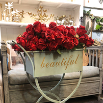 Rose high simulation feel moisturizing fake flower Home Bouquet living room flower arrangement ornaments dining table dried flower decoration