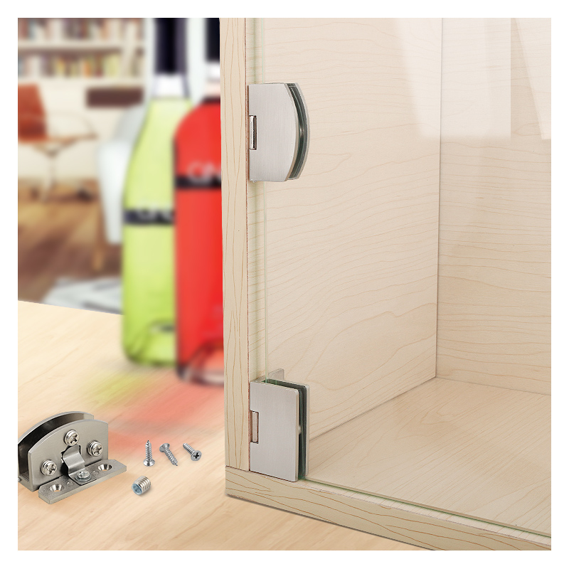 Drilling Free Glass Door Hinge Wine Cooler Glass Door Hinge