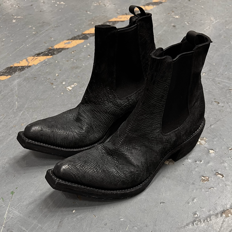 靴 nid de guepes leather shoes Nid De Guepes Goodyear Handmade Big Destruction Pointed