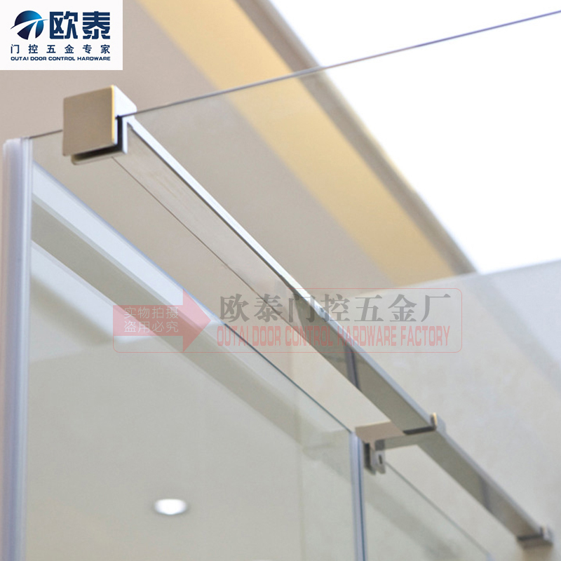 304 stainless steel 90 degree powder room bathroom glass door fixing rod square pipe fittings Shower room rod support telescopic rod