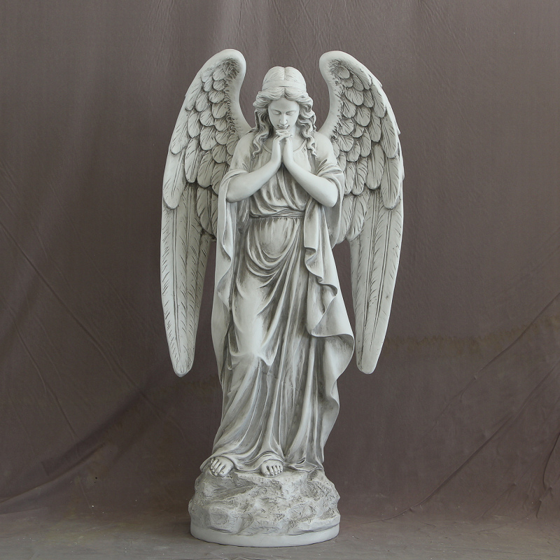 Praying Angel Figurine, Castle Bar Interior Decoration, Plaster Portrait, Dark Character, Fiberglass Artwork Sculpture Praying Angel Figurine, Castle Bar Interior Decoration, Plaster Portrait, Dark Character, Fiberglass Artwork Sculpture