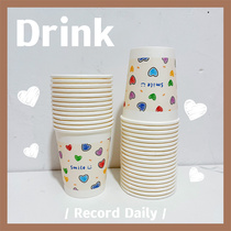 Small Love Ins Cute Disposable Cupcake Thicken Home Party Tea Tea Beverage Cup Commerciale