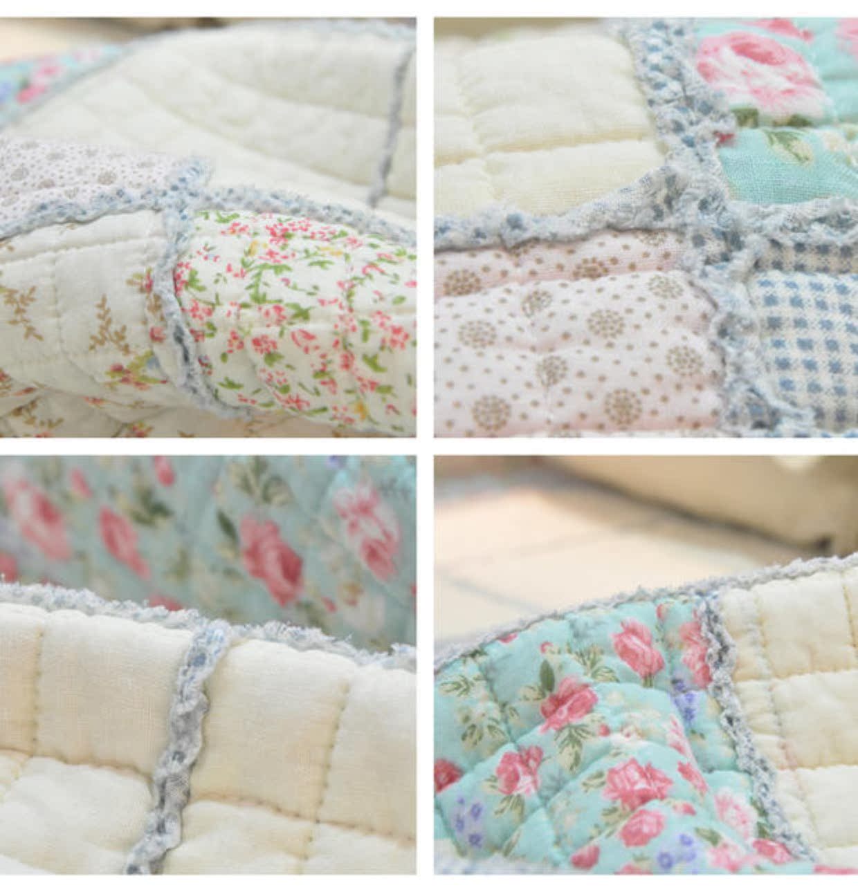 Mục vụ chăn bông vải chắp vá đơn giản hiện đại chống trượt bốn mùa sofa bông đệm đệm sofa - Ghế đệm / đệm Sofa ghế đệm