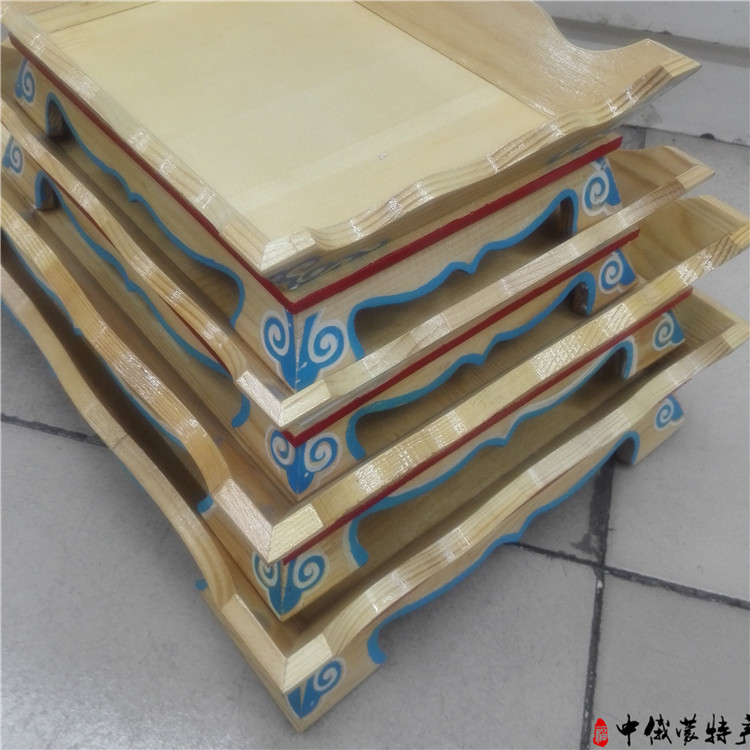 Mông Cổ khay gỗ tấm gỗ nướng toàn bộ món thịt cừu nướng sườn cừu nướng sườn cừu món ăn nhà hàng Mông Cổ bộ đồ ăn đặc biệt - Tấm khay gỗ đẹp