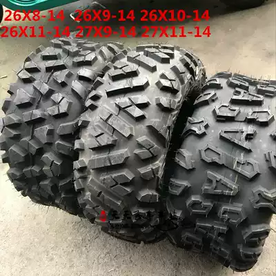ATV accessories 14 inch ATV tires 26 27X9-14 26 27X11-14 A- shaped tire solid rubber wear-resistant