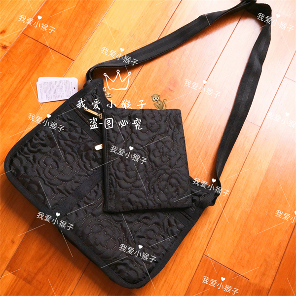 Large Multi-Zipper Shoulder Crossbody Bag with Small Bag