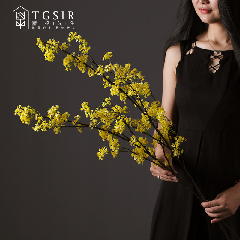 Sweet-scented osmanthus emulated flower interior livingroom floor large bunches high bottle flower arrangement table face floral swing piece fake flower decoration light and luxurious